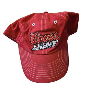 Coors Light Red Cap Hat Back9USA Adjustable